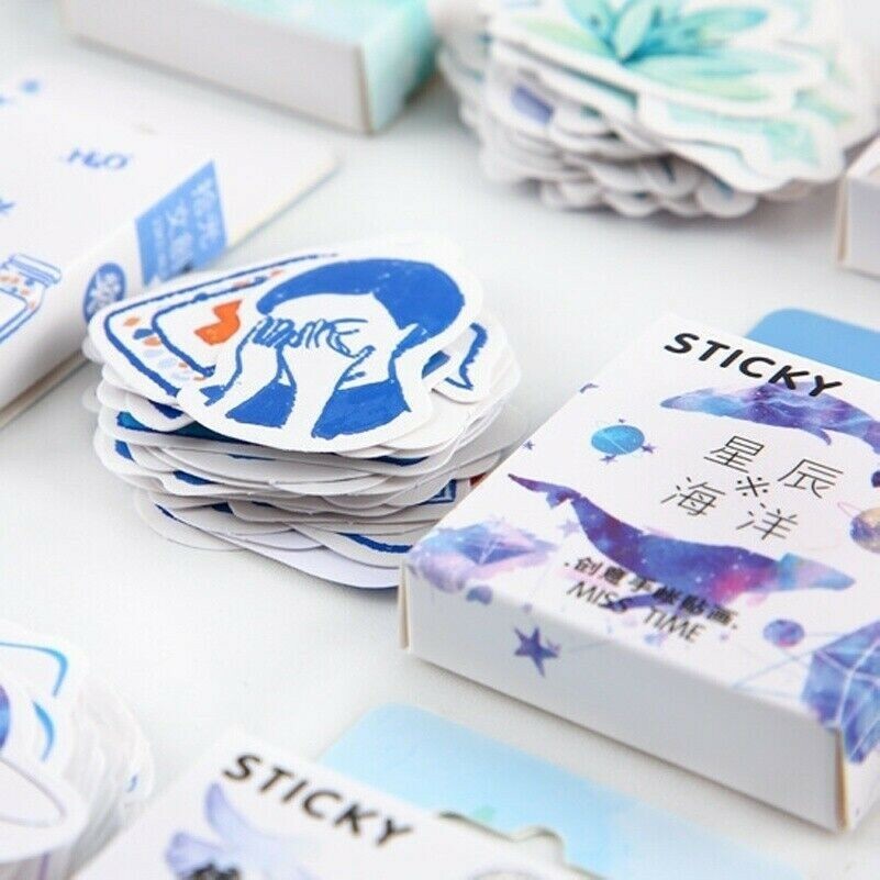 46PCS/Pack Stationery Stickers Scrapbooking DIY Boxed Diary Label Sticker SHP