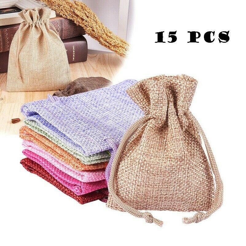 15 Pz Misto Colore Coulisse Sacchetti Festa Regalo Caramelle Borsa Nozze Decor
