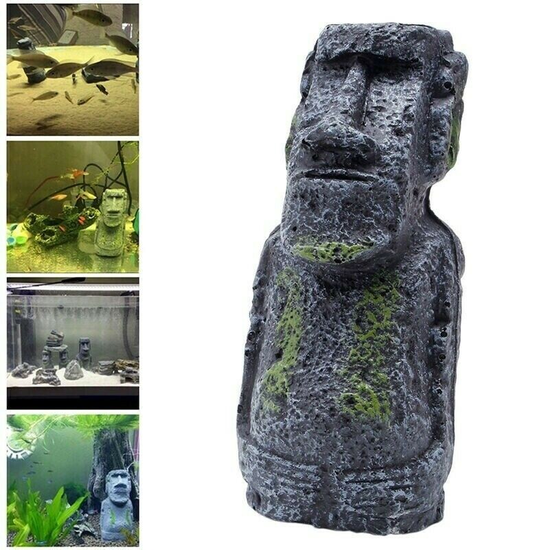 Osterinsel Mini Statue Aquarium Dekoration Deko Zubehör