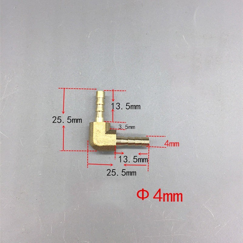 2 Pz 90 Degree Elbow Hose Joiner Dentellato Giuntatrice Ottone Raccordi per Tubi