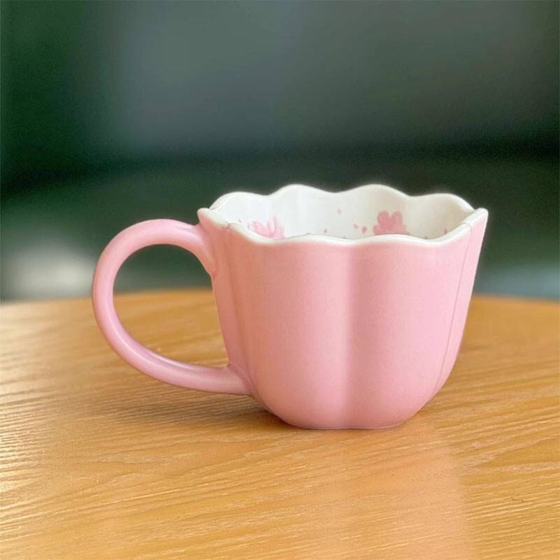 New Starbucks China 2025 Spring Sakura 3D Pink 10oz Ceramic