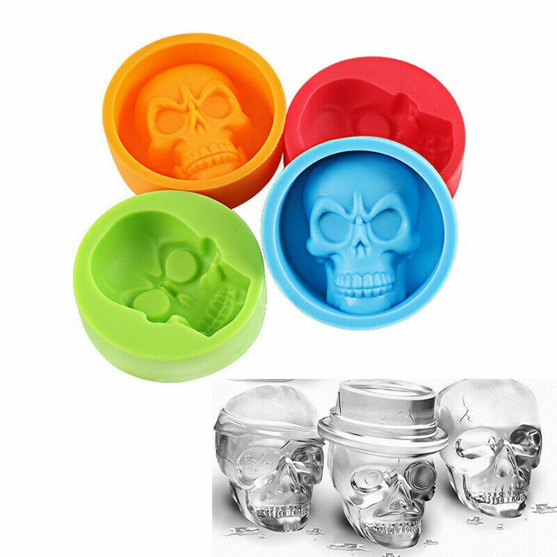 Lustig Totenkopf Form Silikon Eiswürfelschale Gussform Muffin Kuchen Schokolade