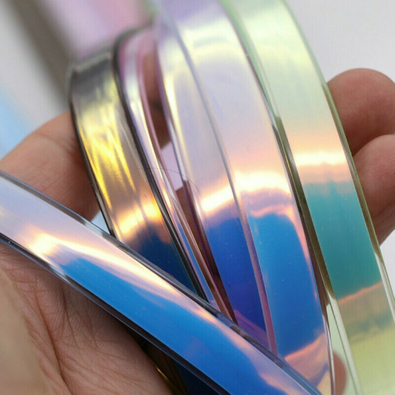 5M Flach Metallisch Seil Kordel Band Holographische Glänzend Für Tasche Craft PU