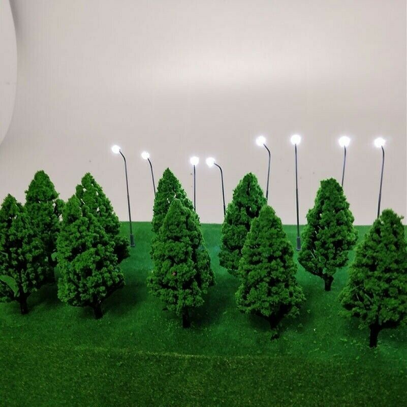 5pcs 10cm Arbres Modèle Jardin Train Chemin de Fer Architectural Paysage