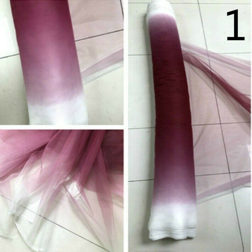 Beads Mesh Fabric Tulle Gradient Sheer Cloth for Dress DIY Sewing Craft New