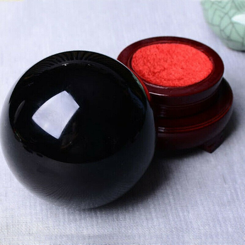 50-80mm Natural Obsidian Sphere Black Crystal Ball Healing Stone Feng Shui