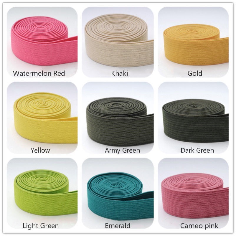2cm Multicolor Dehnbar Flaches Elastisches Bund Gewebt Nähen Hose Schneiderei