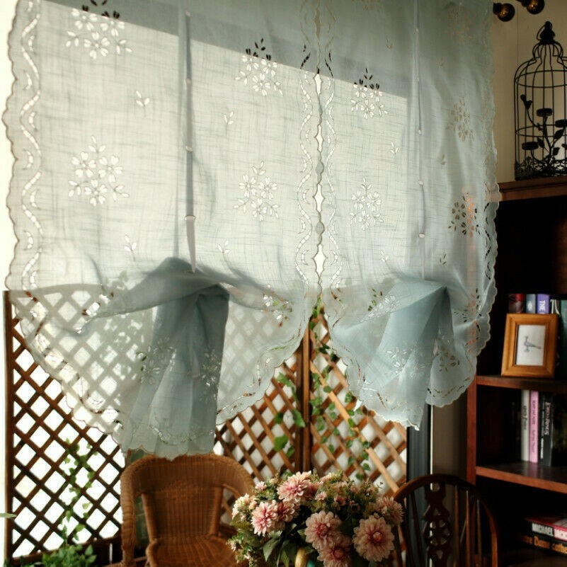 Palloncino Romanzo Tendine Pastorale Cavo Tulle Puro Camera Finestra Pannello
