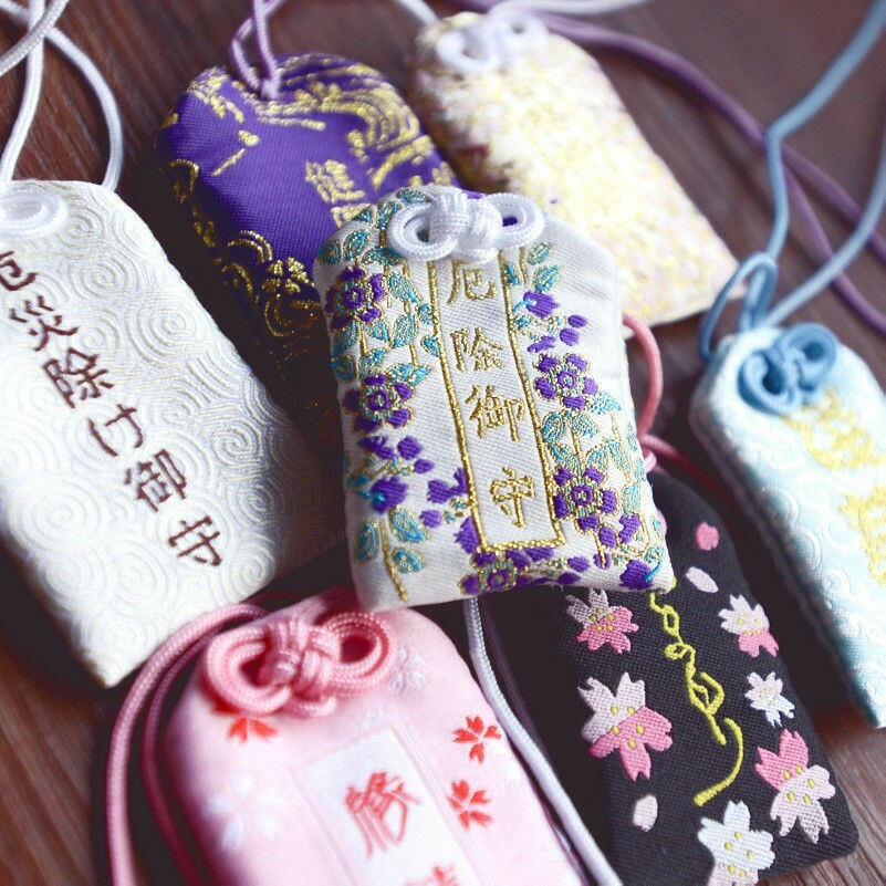 Japanese Omamori Amulet Good Luck Pendants Traffic Safety Success Charm Bag
