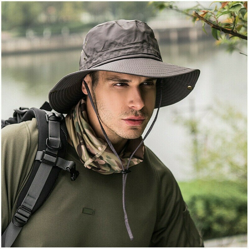 Unisex Asciugatura Veloce Cappello da Pesca Sacca Cargo Safari Cespuglio Boonie
