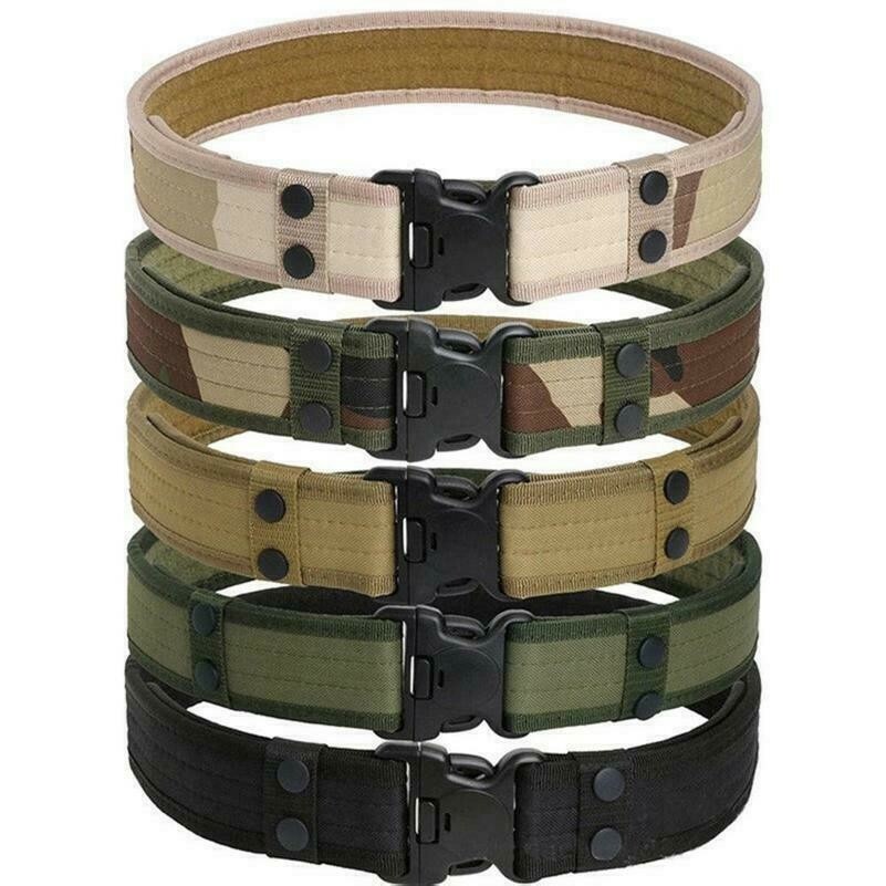 Uomo Regolabile Tactical Cintura Militare Outdoor Pratico Combattimento Sport