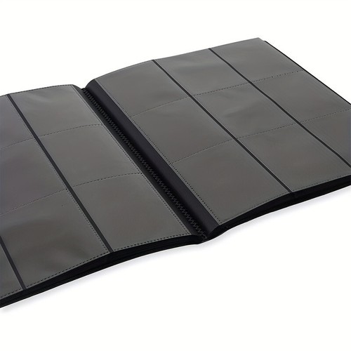 360 Card Pocket Binder with Strap 9 Pocket Trading Cards Album Folder, Black