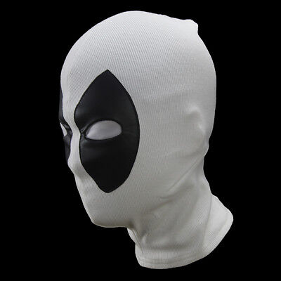 White Deadpool Cosplay Mask X-force Costume Halloween Hood Adults Teens