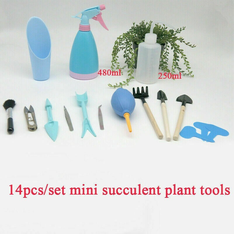 14pcs / Set Mini Succulente Trapianto Giardino Mano Strumento Pianta Cura New