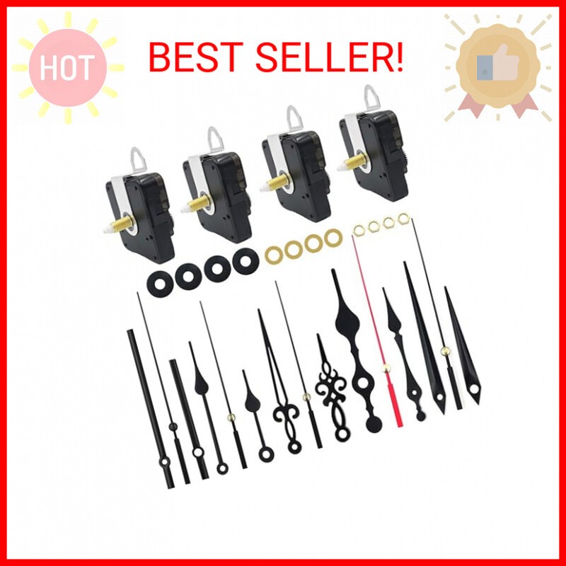 Clock Hands and Motor Kit, 4 Pieces High Torque Long Shaft C
