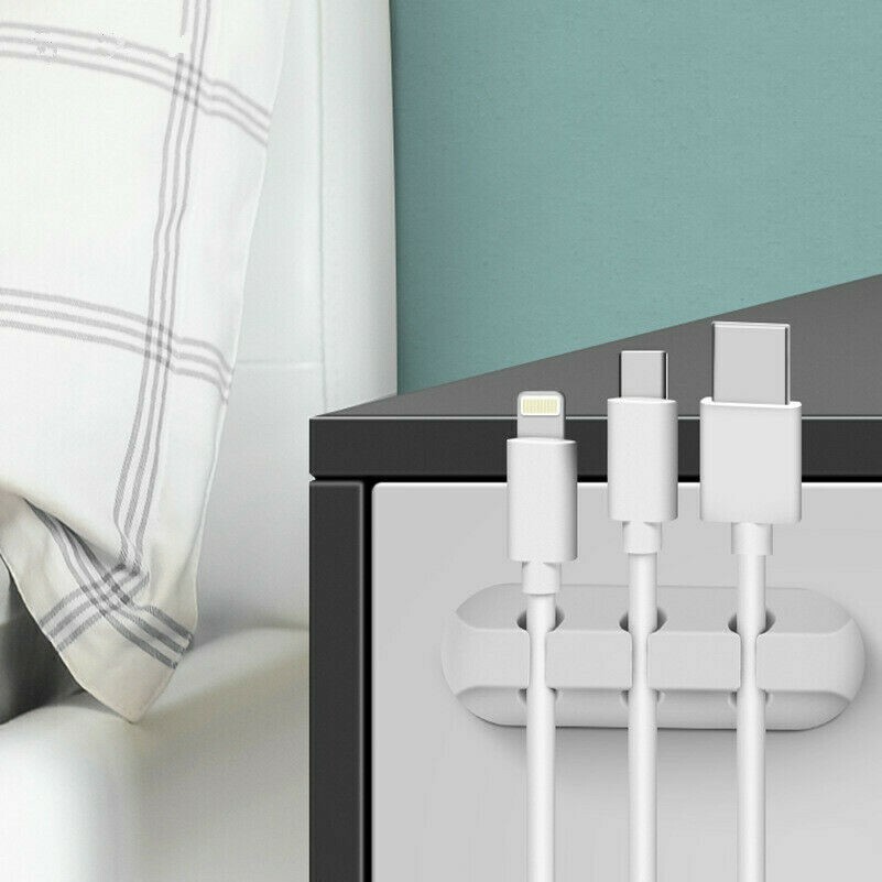 Nail-Free Câble Manager Silice Gel Bureau Auto-Adhésif Câble Cordon Clip