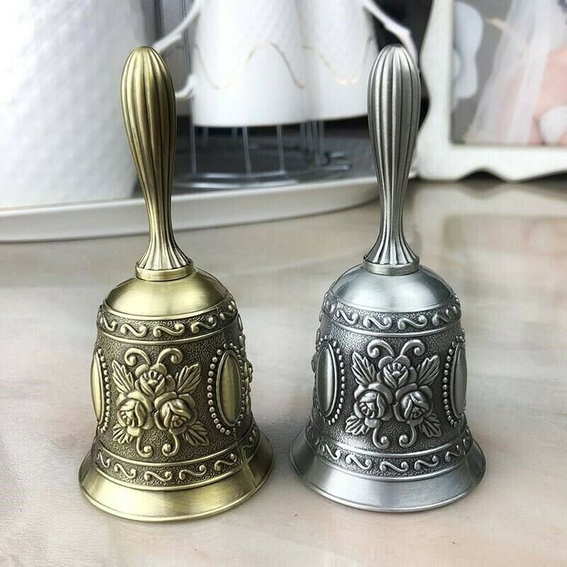 1x-tarot-ritual-altar-hand-bell-wizard-wicca-divination-pagan-metal-vintage-ym0