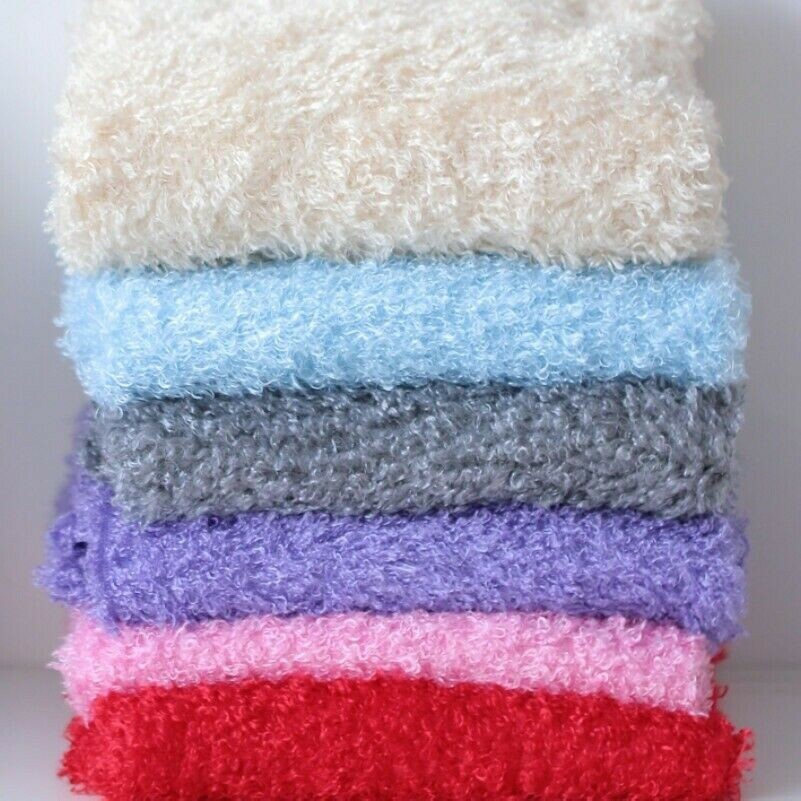 Curly Teddy Faux Fur Fabric Furry Fluffy Plush Soft Fleece Material Craft