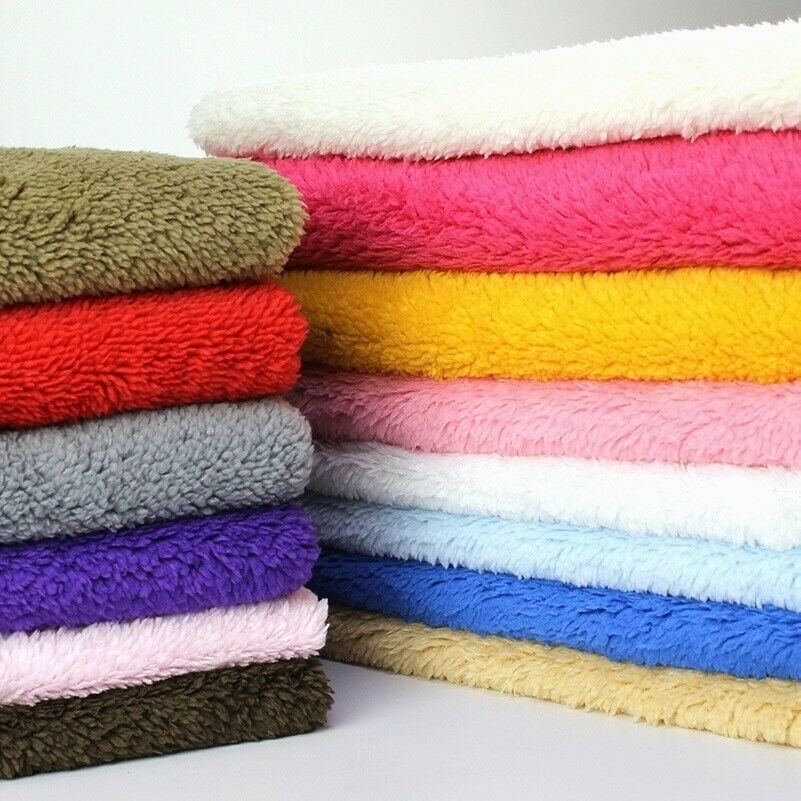 Tenero Poliestere Sherpa Tessuto IN Pile Soffice Coperta Materiale Craft Caldo