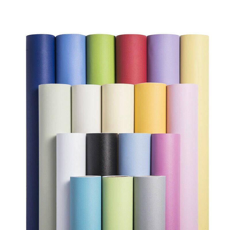 Selbstklebende Tapete Rollen PVC Wasserfest Bürste Matt Film Vinyl Kunst Modern
