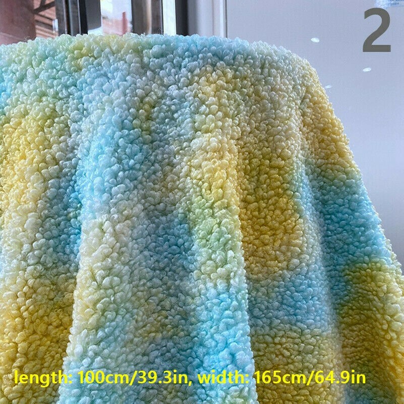 Tessuto In Cashmere Sintetico Gradient Per Scarf Costume Caldo Tappeto 100x165cm