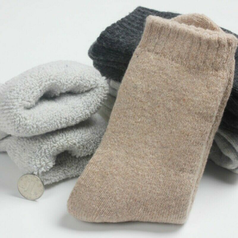 Herren Sherpa-Fleece Futter Socken Dicke Thermo Arbeitsstiefel Winter Außen Warm