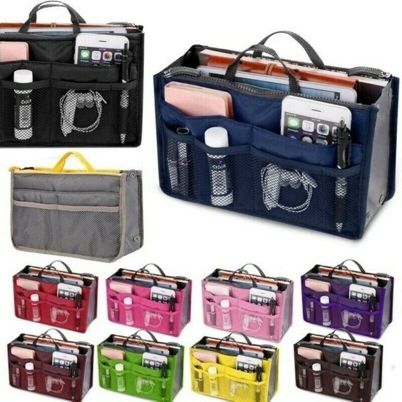 Cosmetic Insert Pouch Toiletry Organizer Handbag Storage Bag Makeup Purse