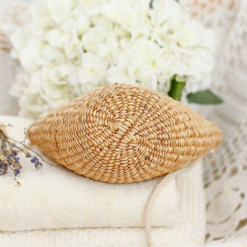 Women Small Straw Woven Bags Beach Vintage Handmade Rattan Natural Shoulder Bag
