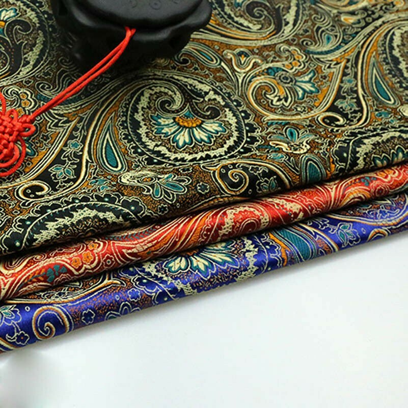 1M Floreale Damascato Jacquard Broccato Tessuto Fai Materiali Panno Cucito Soft