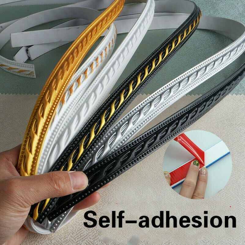 Sticker Autoaderente In PVC Per Skirting Bordo Da Parete 3D Da 5M