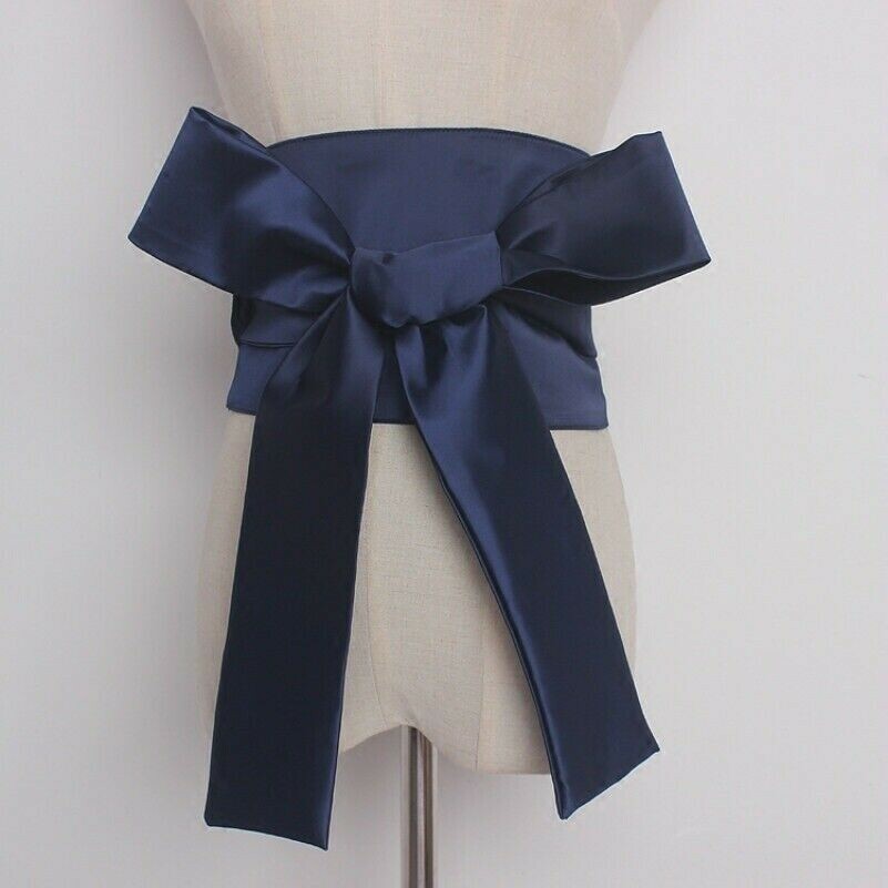 Damen Breit Japanisch Obi Gürtel Satin Kunstseide für Kimono Yukata Bund