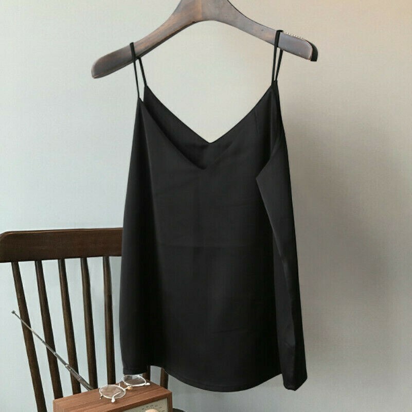 women-satin-faux-silk-camisole-tank-top-vest-v-neck-strap-undershirt-casual