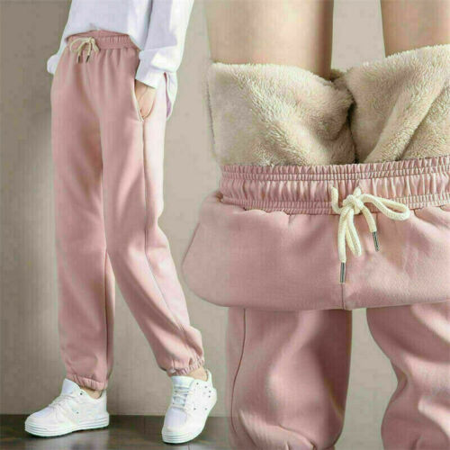 Damen Winterhose jogginghose Sports Therm Fleecefutter Warmhose Gefüttert hose