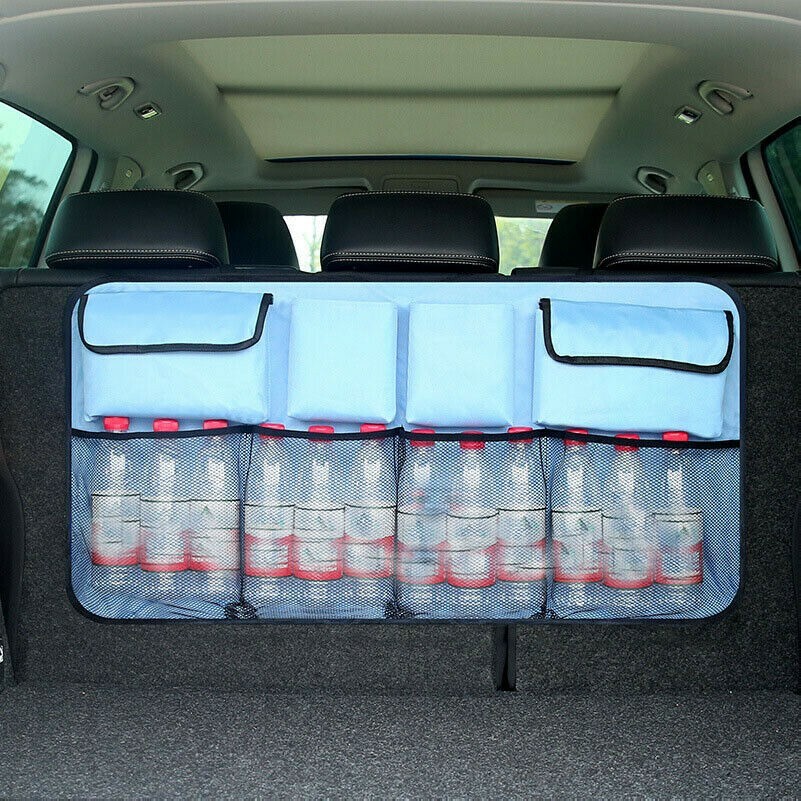 Auto Car Organizer Trunk Back Seat Storage Bag Mesh Net Pocket Universal SHP