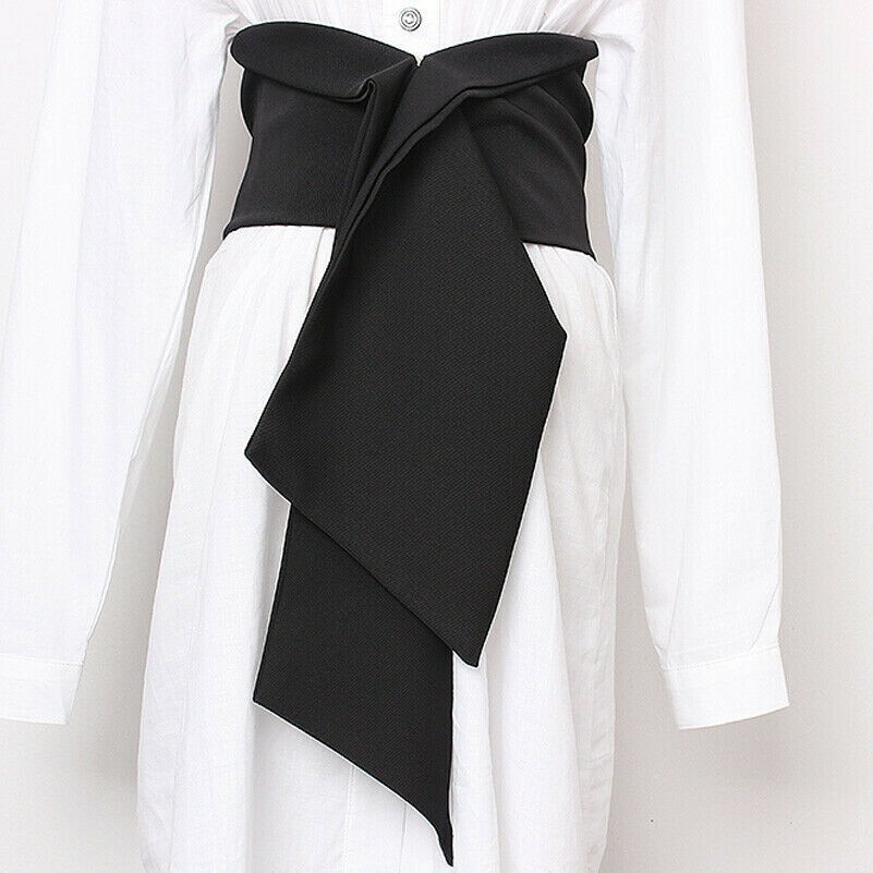 Femmes Extensible Élastique Large Ceinture Robe Chemise Décor Ceinture Mode
