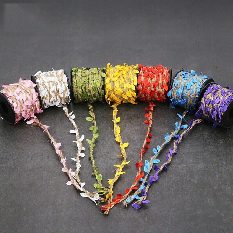 10m Coloré Feuilles Chanvre Corde Faux Jute Ficelle Décoration Artisanat