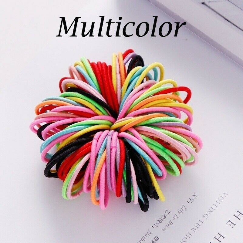 100PCS / Lotto 3CM Gomma Elastici per Capelli Coda di Cavallo Supporto Accessori