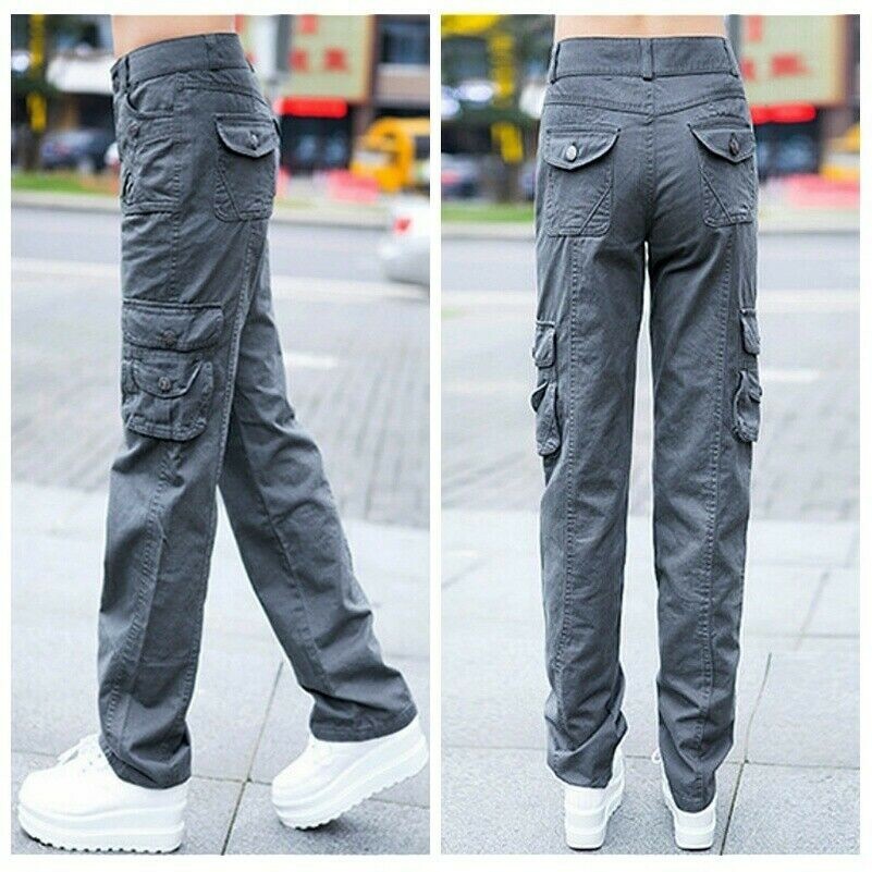women-cargo-trousers-combat-pants-pockets-military-army-slim-straight-leg