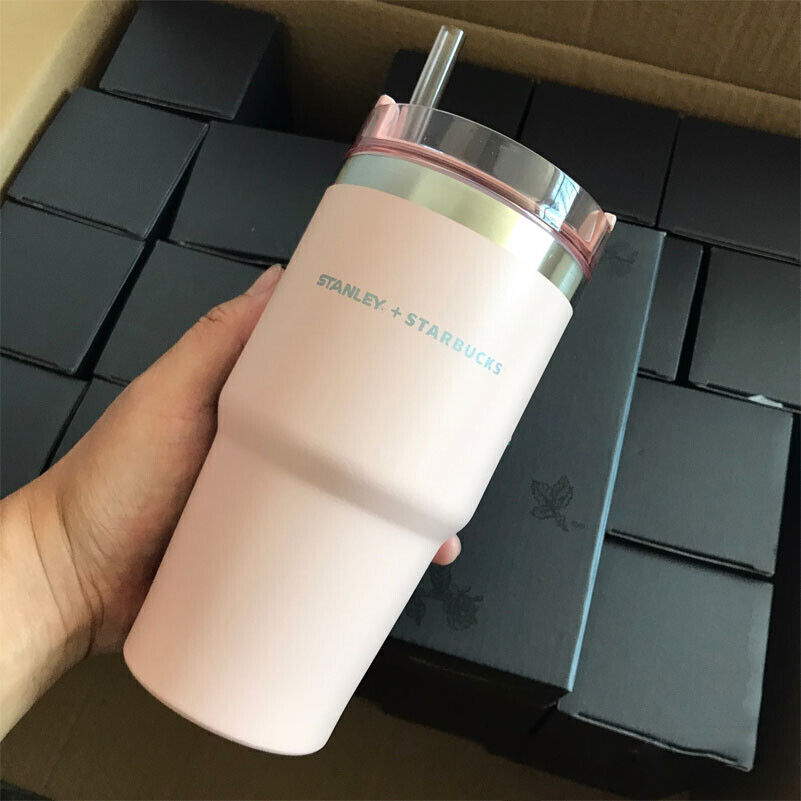 2024 Starbucks Cherry Blossom Pink Straw Stainless Steel Ins