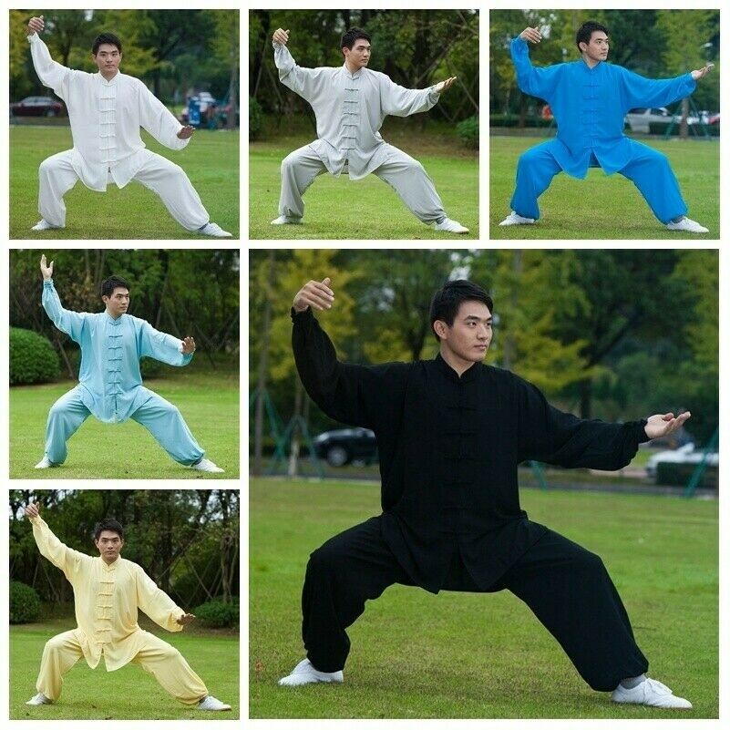 Hommes Tai Chi Suit Kung Fu Chemise et Pantalon Chinese Wushu Uniforme Arts