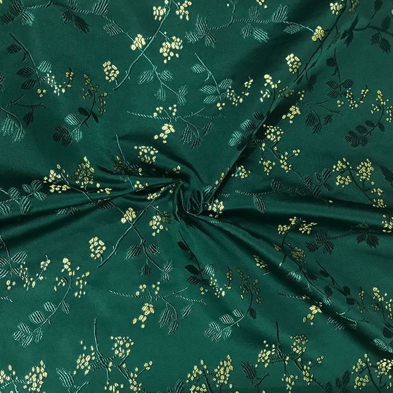 Chinesisch Blumen Damast Stoff Kunstseide Jacquard Brokat Cheongsam Materialien