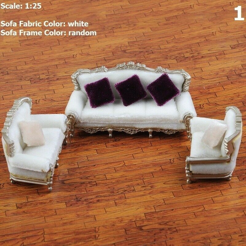 DIY 1/25 Dollhouse Couch Sofa Chair Pads Mat Set Miniature Furniture Model Toys