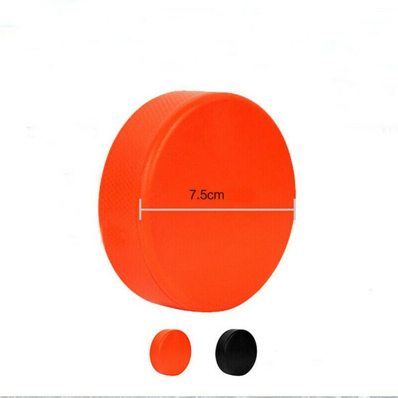 1-x-glace-hockey-rondelles-caoutchouc-orange-noir-jeux-entra-nement-fournitures