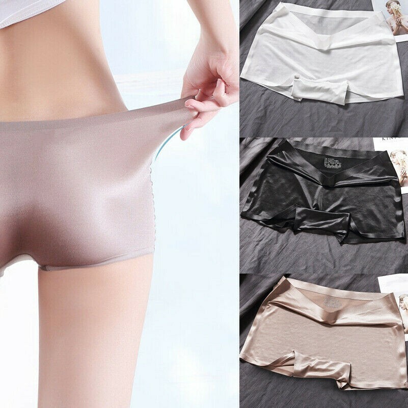 Kunstseide Slip Boxer Shorts Seidig Lingerie Unterhose Unterwäsche Glatt