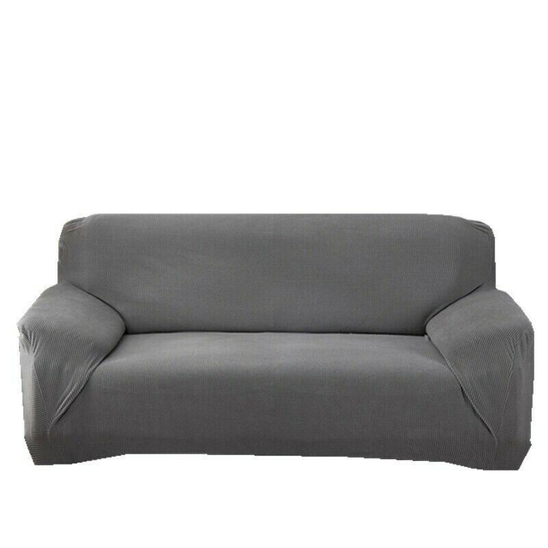Solid Double Seats Sofa Covers for Living Room Elastic Slipcovers Couch Cover