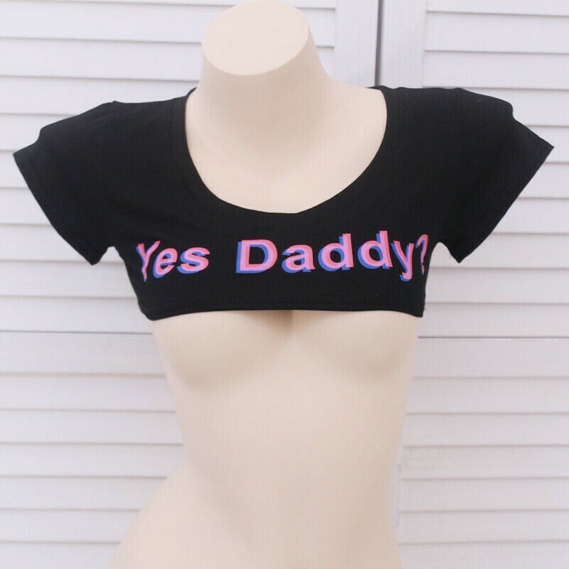 Femme Court T-Shirt Haut Manche Col Bas Sexy Vêtement de Soirée Mode