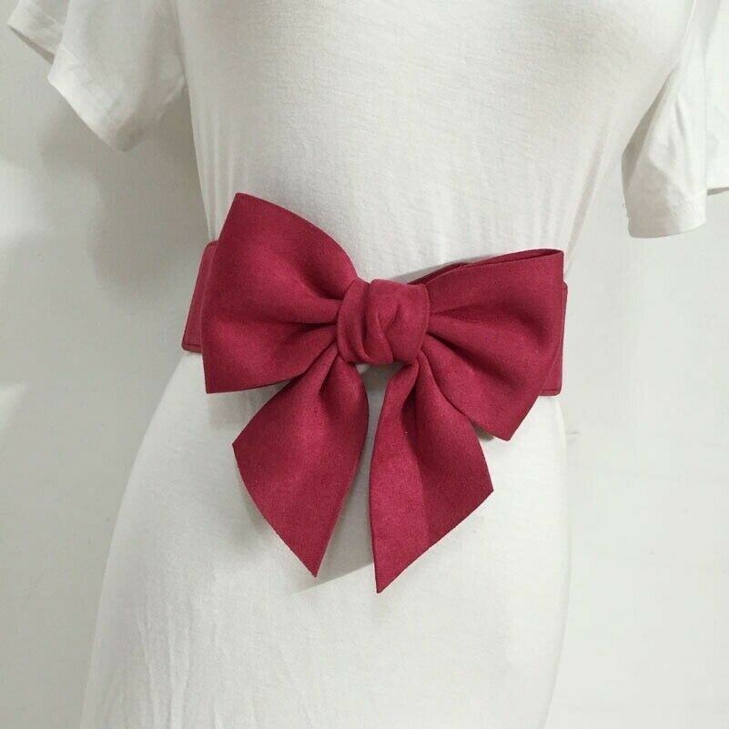 Femme Simili Cuir Daim Ceinture Large Ceinture Corset Nœud pour Robe