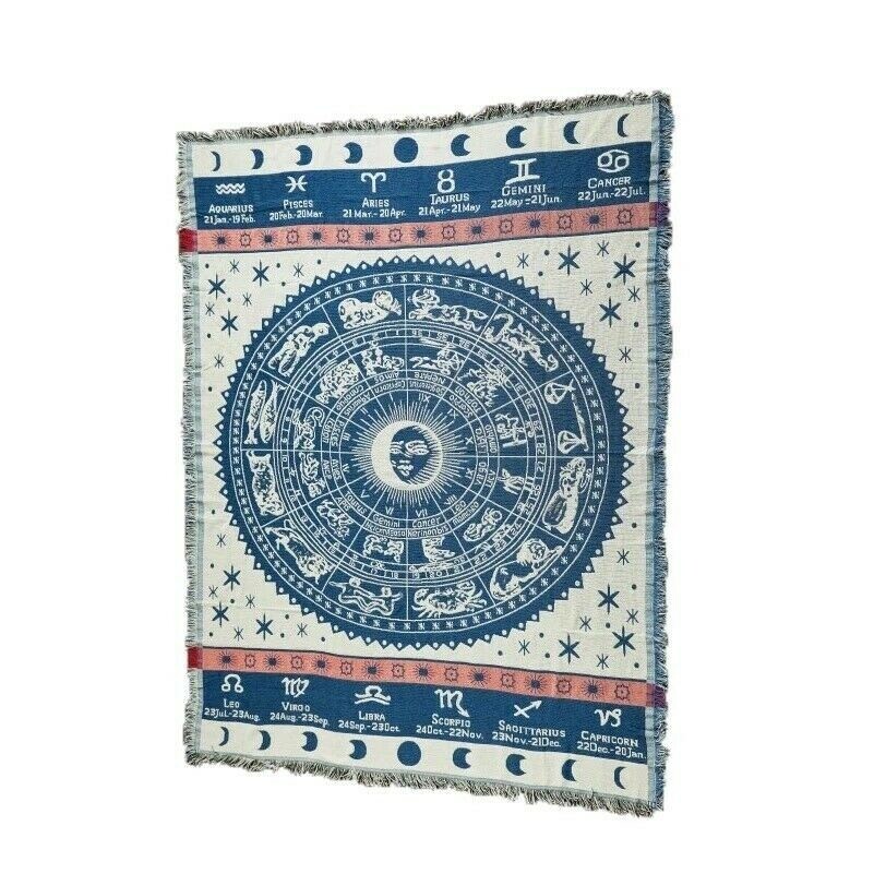 Altar Tarot Card Table Cloth Divination Constellation Wicca Pagan Tapestry Retro