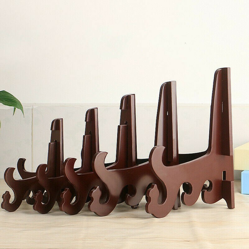 6/7/8/9/10 '' Wooden Easels Plate Holders Bowls Books Rack Display Stands