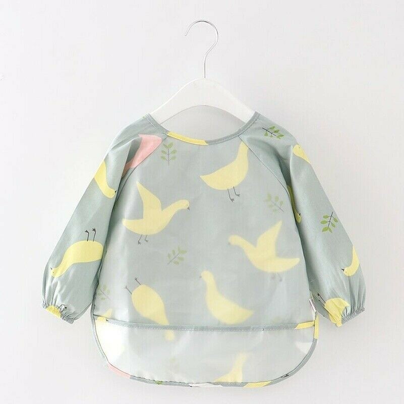 Bavaglini Con Maniche Impermeabili - Set 3 Pezzi Per Bambini 3-30 Mesi, Tasca Raccolta, Lavabile